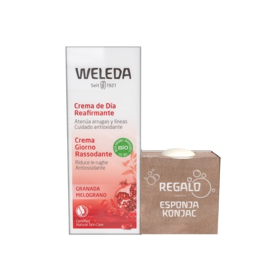 weleda crema de dia reafirmante 30ml + esponja kondjac de regalo