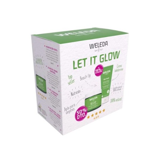 weleda pack let it glow skin food 2 piezas