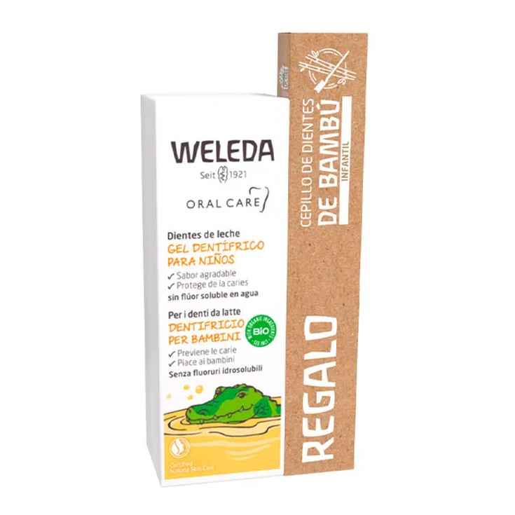 weleda pack gel dentifrico para niños 50ml + cepillo dientes bambu regalo weleda pack gel dentifrico para niños 50ml + cepillo dientes bambu regalo