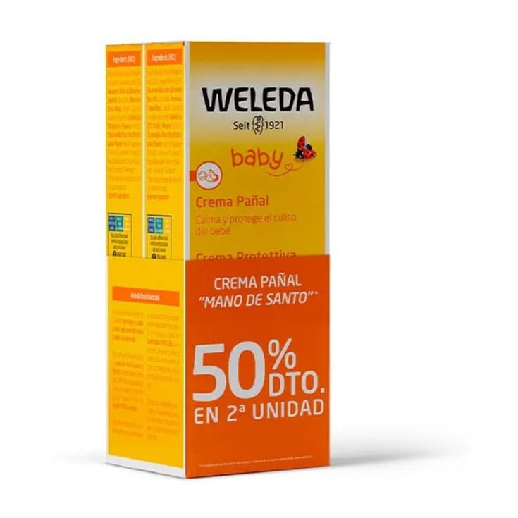 weleda crema calendula pañal bebe duplo 2x75ml