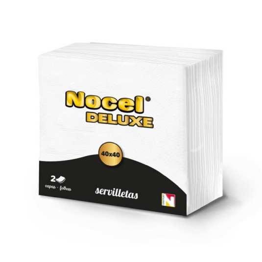 nocel deluxe servilletas blancas 40x40 2 capas