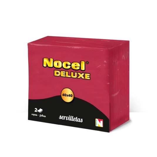 nocel deluxe servilletas burdeos40x40 2 capas