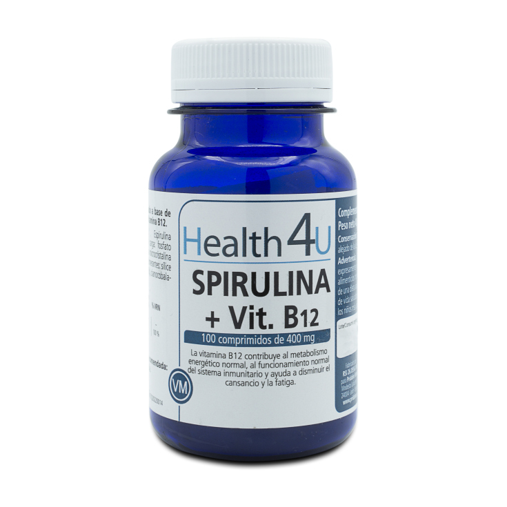 h4u spirulina+ vitamina b12 100 comprimidos 400 mg