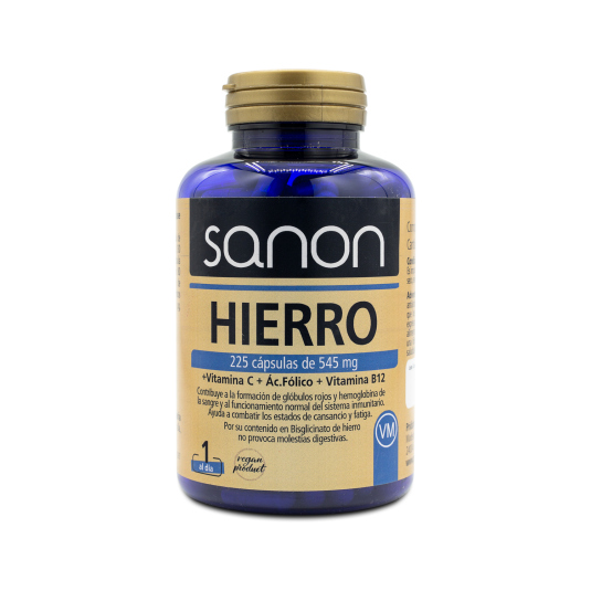 sanon hierro +vitamina c+acido folico+ vitamina b12 225 capsulas