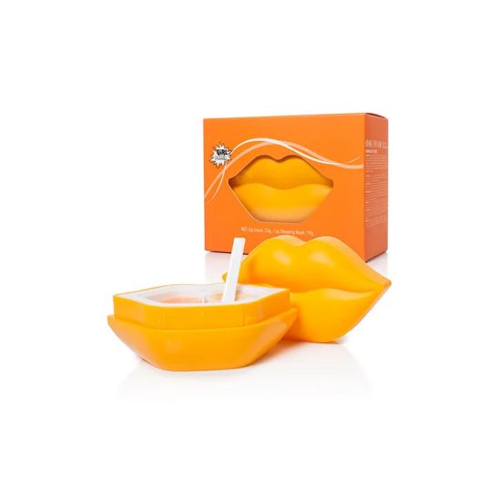 pokhara exfoliante labial + mascarilla noche orange