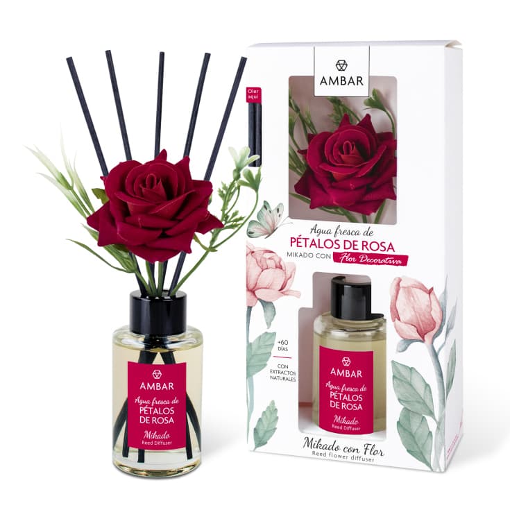mikado flor perfumada agua fresca petalos de rosa 75ml mikado flor perfumada agua fresca petalos de rosa 75ml