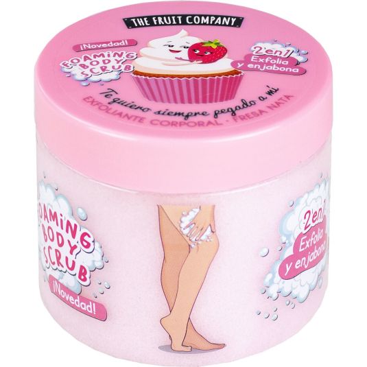 the fruit company exfoliante y gel de baño de fresa y nata 400gr