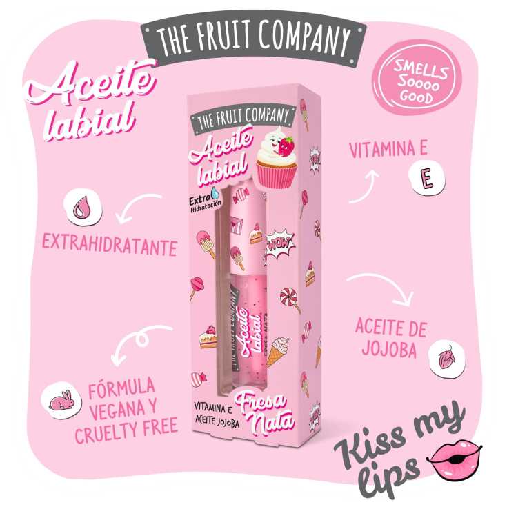 the fruit company aceite labial fresa/nata