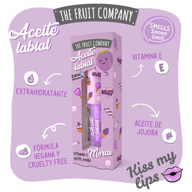 the fruit company aceite labial moras