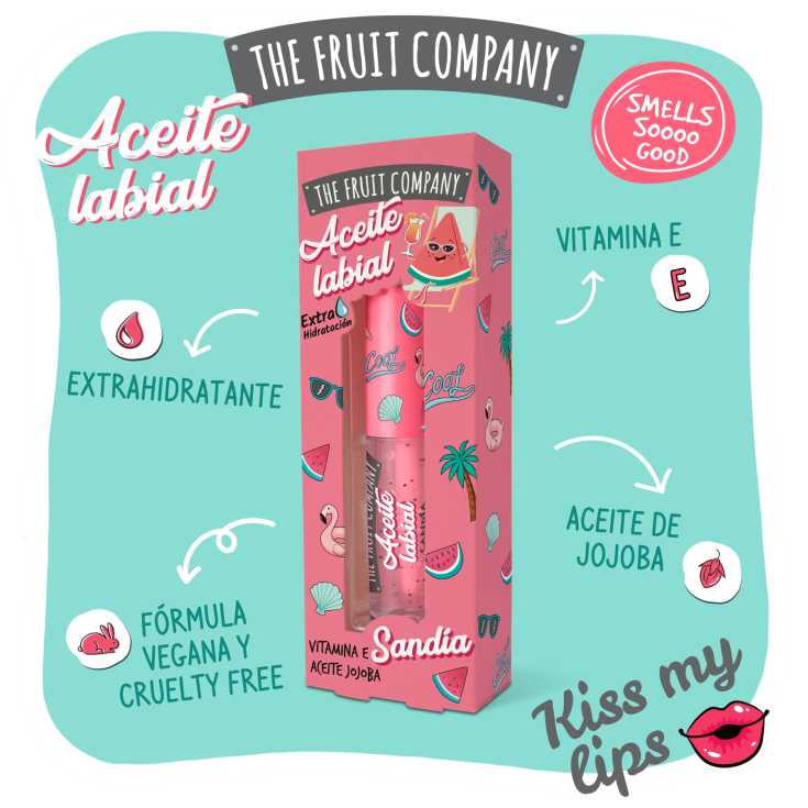 the fruit company aceite labial sandia