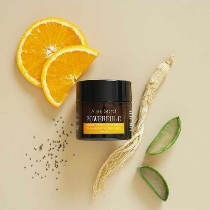 alma secret powerful c vit.c ging & chia spf 30 piel seca o madura 50ml