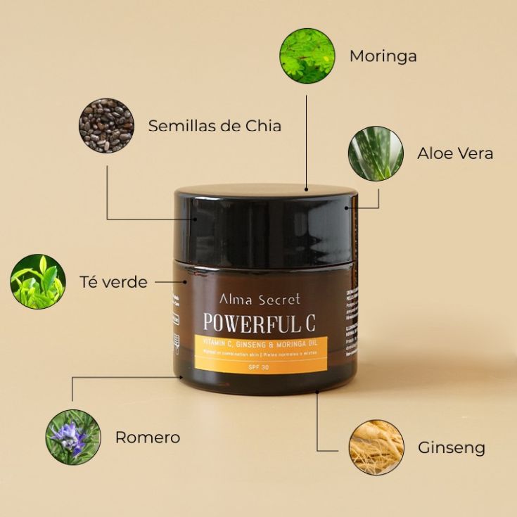 alma secret powerful c vit.c ging & mori spf 30 piel normal o mixta50ml