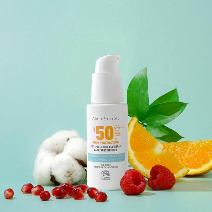 alma secret protector solar facial spf 50 50ml con ceramidas