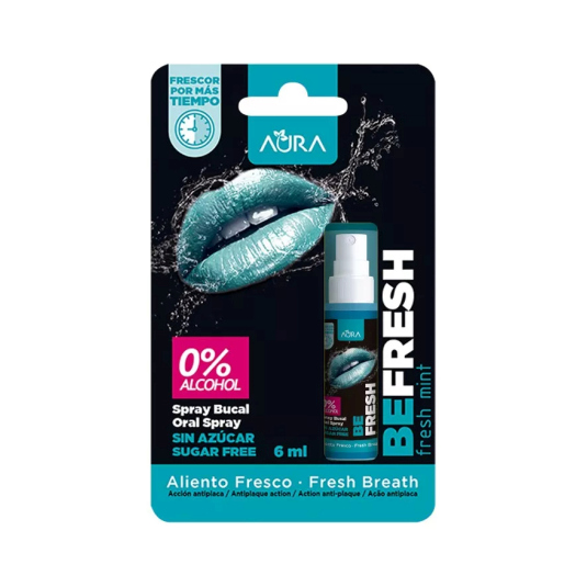 cristalinas aura spray bucal sabor mentolado 6ml 
