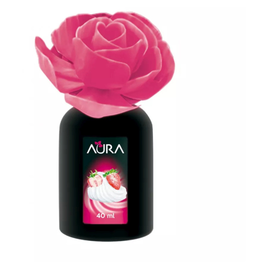 cristalinas aura ambientador flor perfumada aura fresa y nata 40ml 