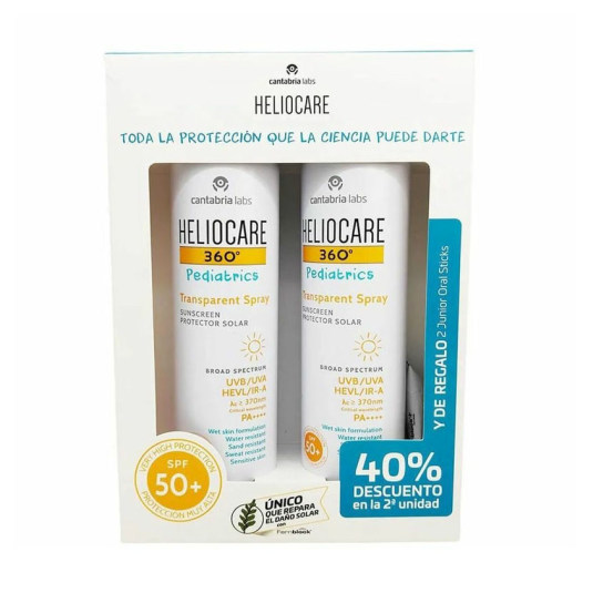 heliocare pediatrics 360º spray 2x200ml + 2 junior sticks regalo heliocare pediatrics 360º spray 2x200ml + 2 junior sticks regalo