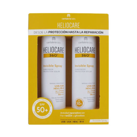 heliocare invisible spray 360 spf50+ 2x200ml duplo