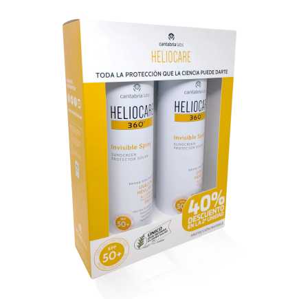 heliocare 360 invisible spary protector solar duplo 2x200ml