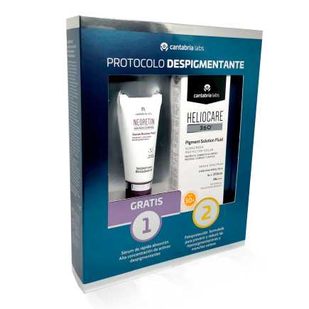 pack heliocare 360 pigment solution fluid + neoretin serum regalo
