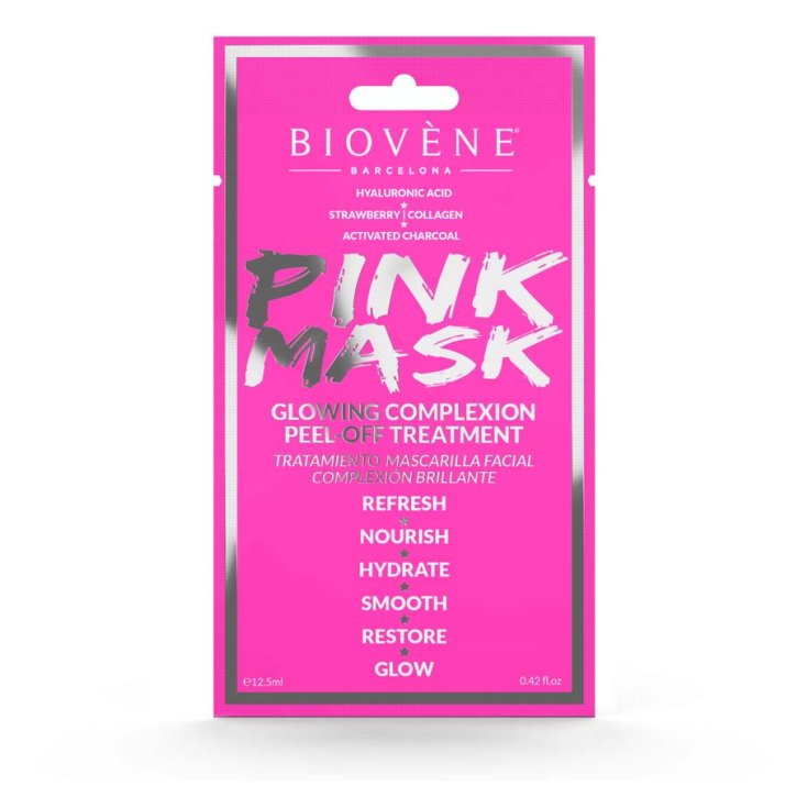 biovene pink mask glowing complexion peel-off 1 unidad