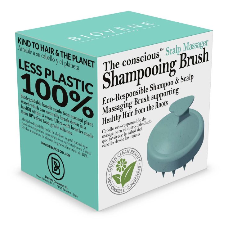 biovene the conscious masajeador lavado cabello verde menta