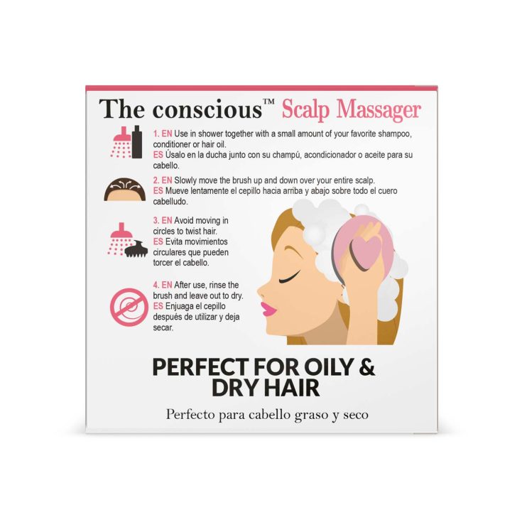 biovene the conscious masajeador lavado cabello rosa