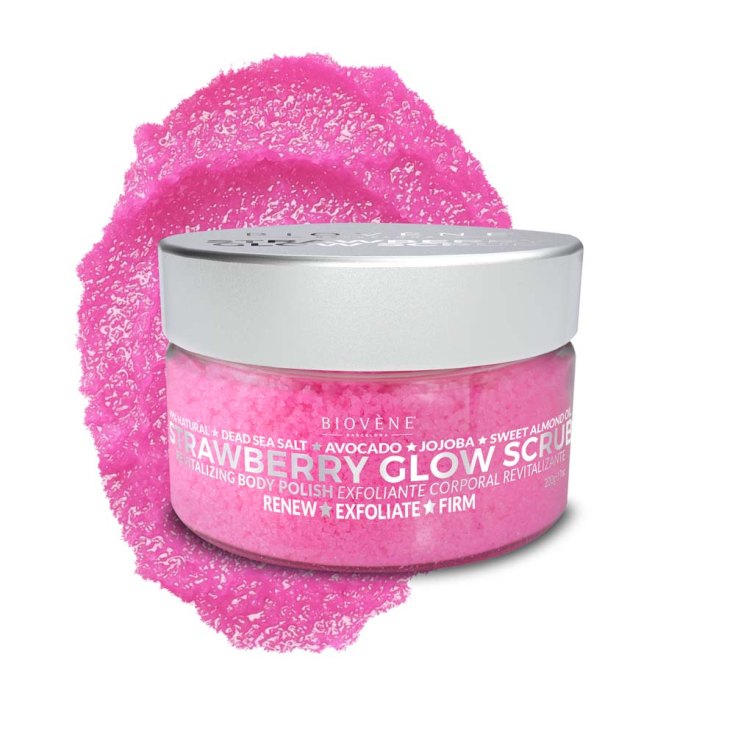 biovene strawberry glow scrub revitalizing body polish 200ml