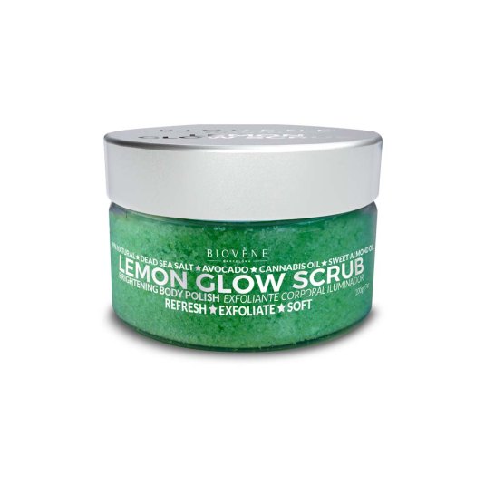 biovene llemon glow scrub brightening body polish 200g