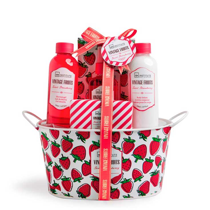 idc institute set de baño cesta fresas vintage fruits idc institute set de baño cesta fresas vintage fruits