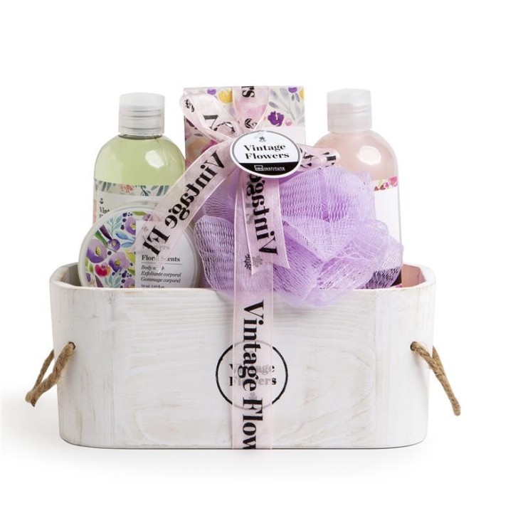 idc institute set de baño caja madera vintage flowers idc institute set de baño caja madera vintage flowers