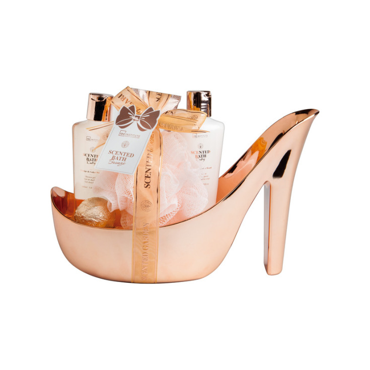 idc institute scented bronze cesta de baño en forma de zapato 5 piezas idc institute scented bronze cesta de baño en forma de zapato 5 piezas