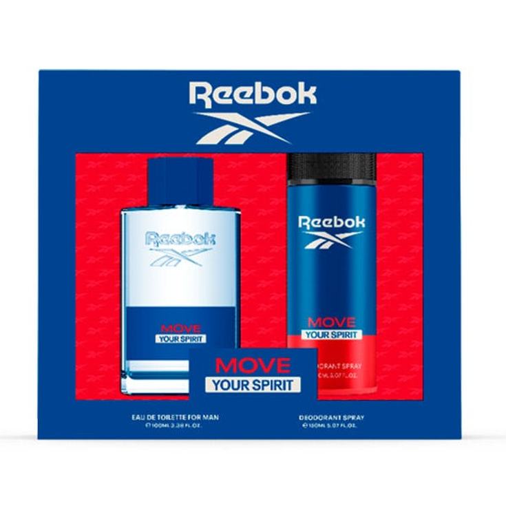 reebok move your spirit men edt 100ml estuche 2 piezas