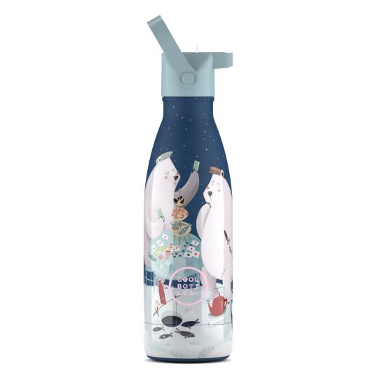 cool bottles polar bears 350ml + tapon con pajita