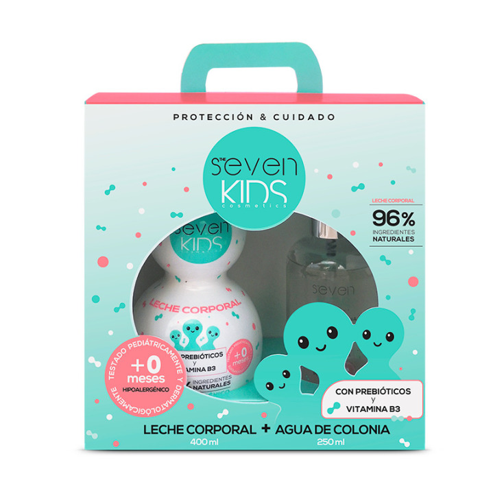 seven kids kit colonia + leche corporal