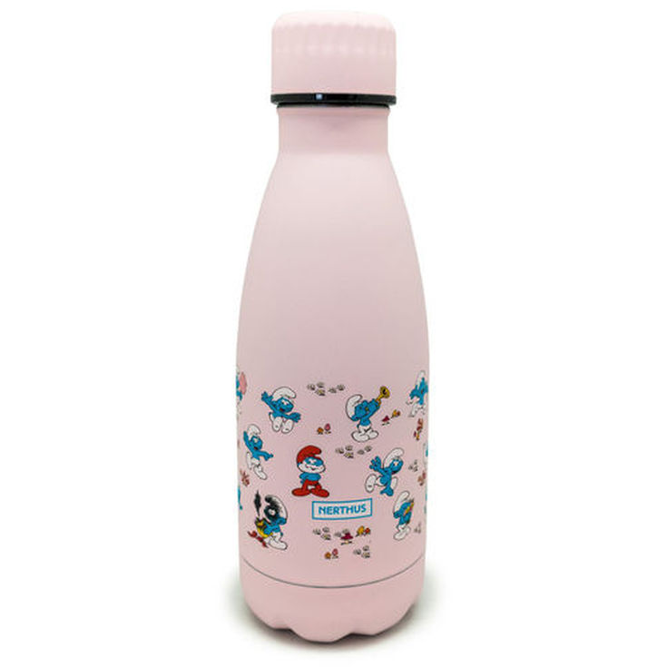 nerthus botella termo pitufos rosa 350ml