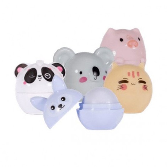 martinelia cute animals head balsamo labial surtido