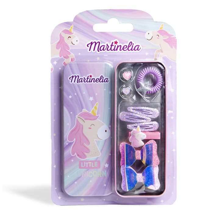 martinelia estuche accesorios para el pelo unicorn en lata