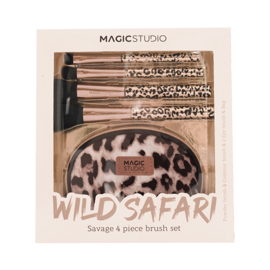 magic studio wild safari savage neceser 4 brochas y cepillos