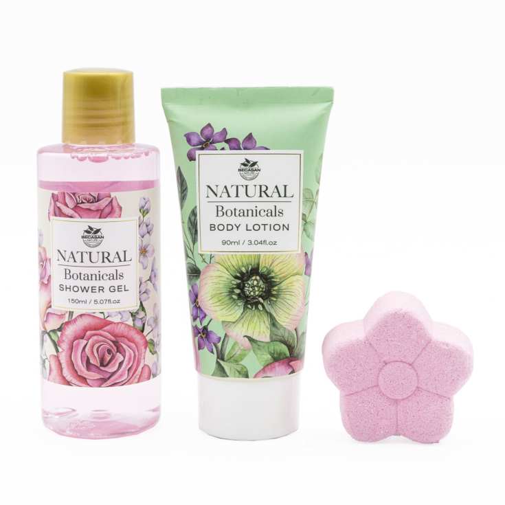 set baño cesta mimbre botanica de rosas 3 piezas