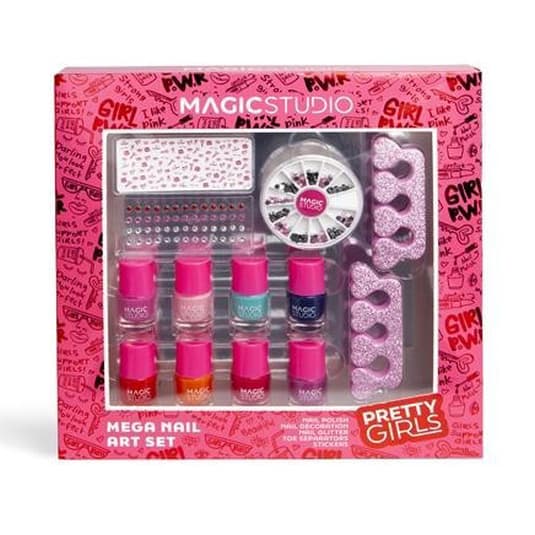 magic studio uñas creativas pretty girls mega estuche