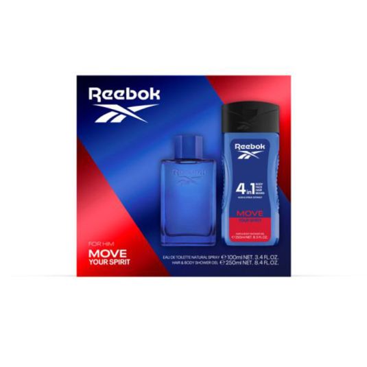 reebok move men colonia 100ml + hair-body gel 250ml