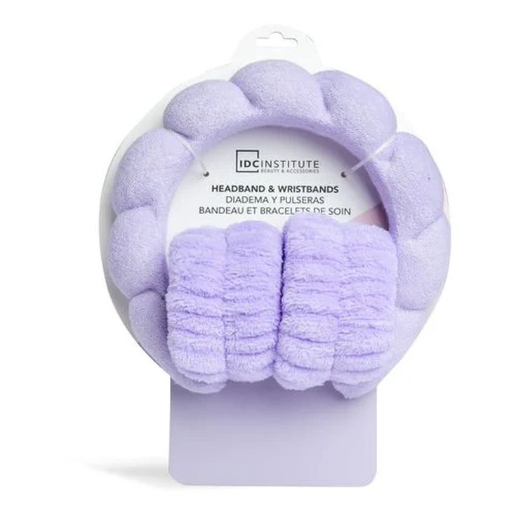 idc institute diadema y muñequera skicare rosa o morado