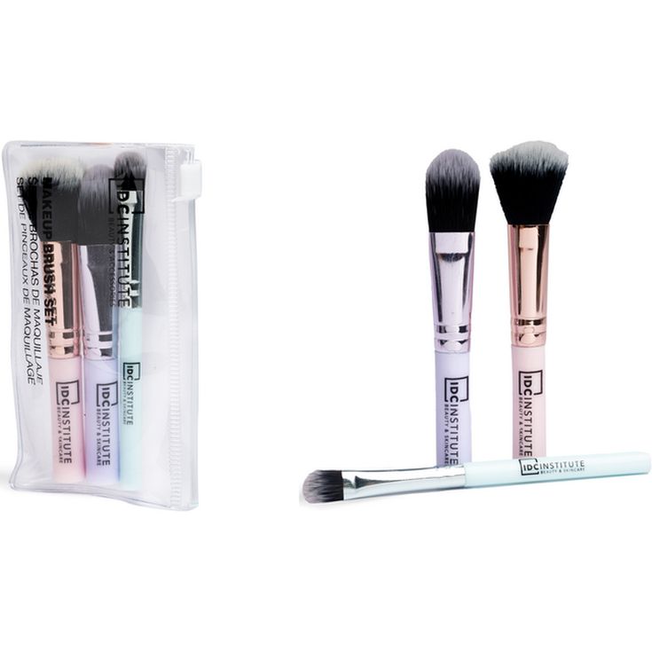 idc institute makeup brush set 3 piezas 