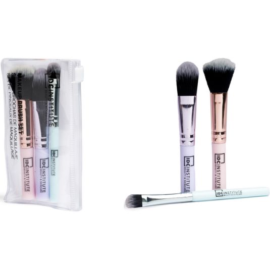 idc institute makeup brush set 3 piezas 