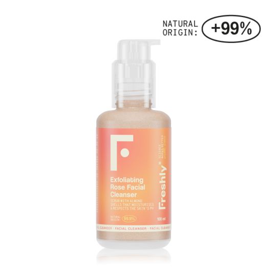 freshly cosmetics limpiador facial exfoliante rose 100ml.