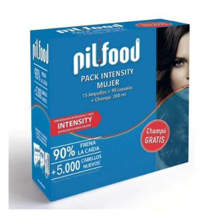 pilfood intensity tratamiento anticaída mujer 1 mes set 90 cap.+ 15amp.+champú pilfood intensity tratamiento anticaída mujer 1 mes set 90 cap.+ 15amp.+champú