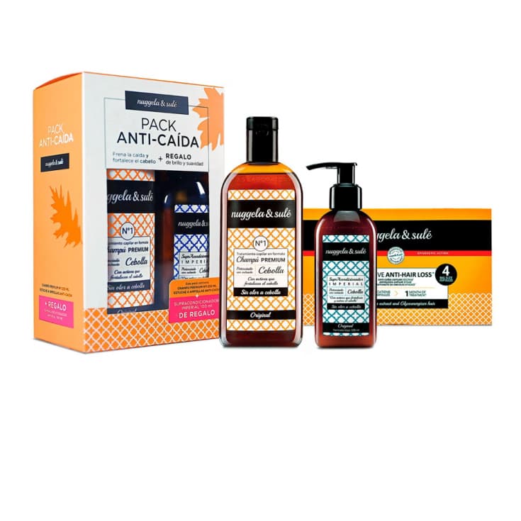 nuggela & sule pack anticaida cabello 3 piezas