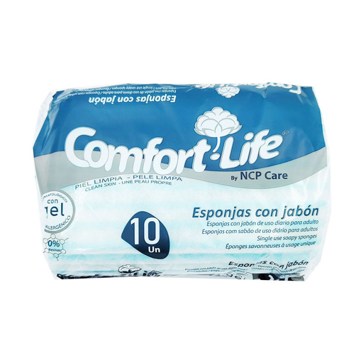 ncp care comfort-life esponjas jabonosas 10u