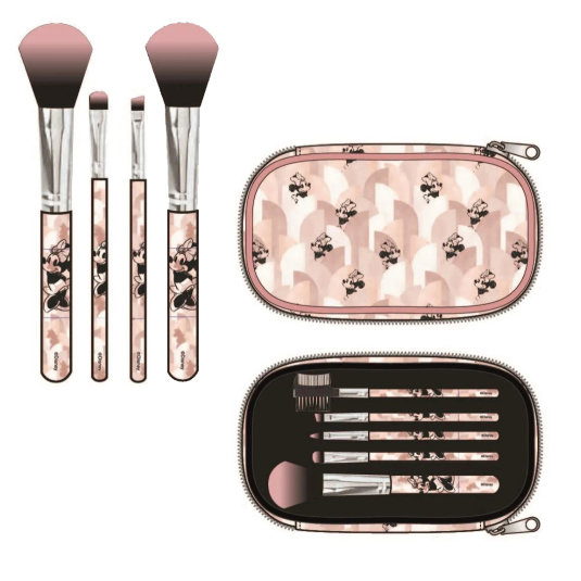 set neceser minnie mousse 4 brochas pinceles maquillaje set neceser minnie mousse 4 brochas pinceles maquillaje