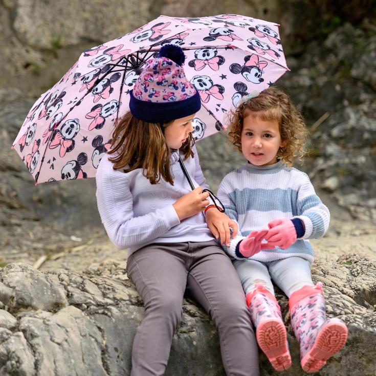 conjunto gorro y guantes infantiles minie mouse 2 piezas